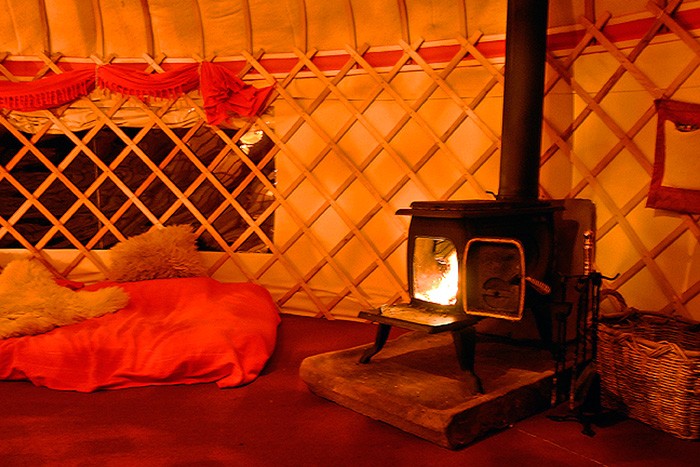 5. yurt in the paddock - nice n toasty woodburner